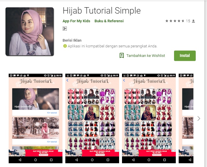 4. Aplikasi Hijab Tutorial Simple