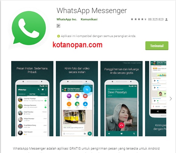 Cara Menganti Aplikasi WhatsApp tanpa menghapus Histori isi Chat,