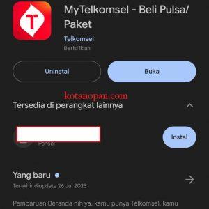 Perbaiki Aplikasi MyTelkomsel Tidak bisa Dibuka update aplikasi