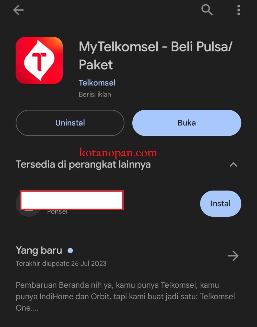 Perbaiki Aplikasi MyTelkomsel Tidak bisa Dibuka update aplikasi
