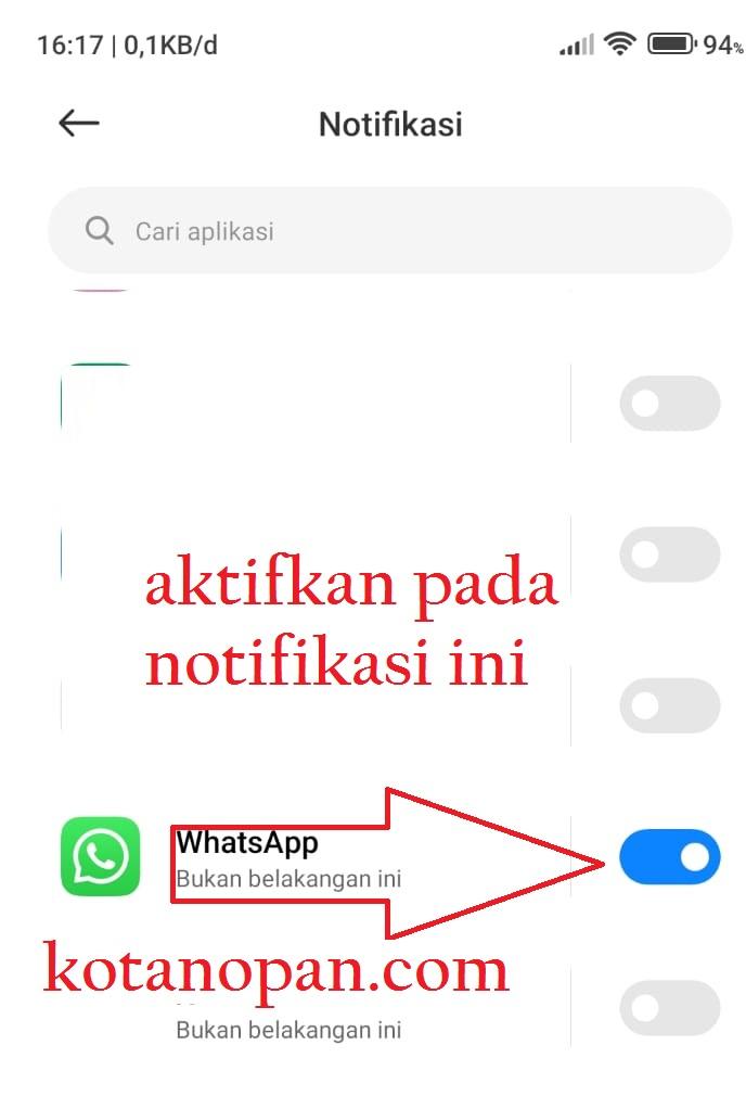 Solusi Perbaiki Pemberitahuan Pesan WhatsApp Tidak Muncul, Aktikan notifikasi WA