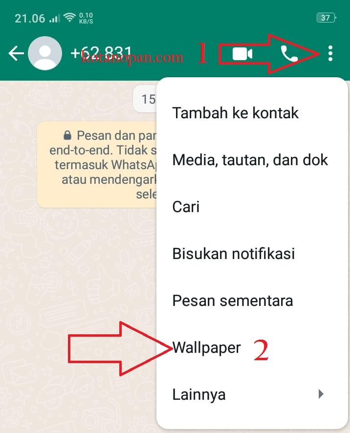 Cara Merubah Gambar Wallpaper WhatsApp setiap Kontak