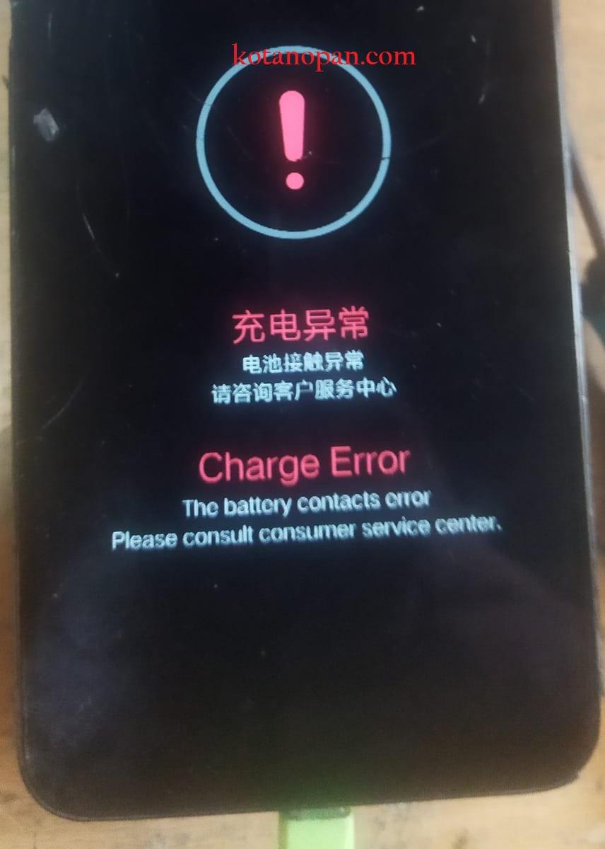 Charger error The Battery Contact Error