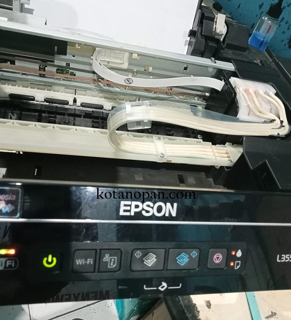 perbaiki printer L355 Lampu menyala semua time to reset ink level 2