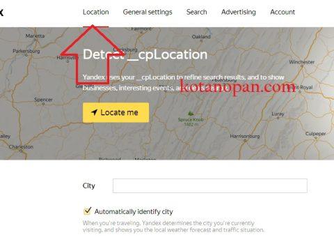 cara setting lokasi yandex Tanpa Login setelah setting