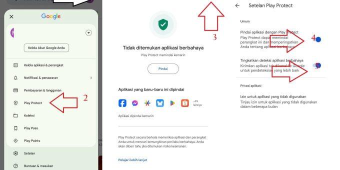 Aktifkan Google Play Protect pada android