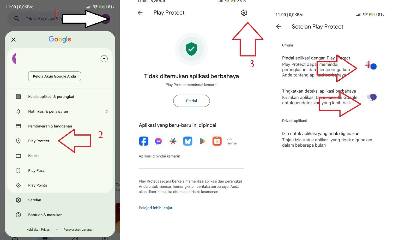 Cara Download Aplikasi dari play store Google Play Protect