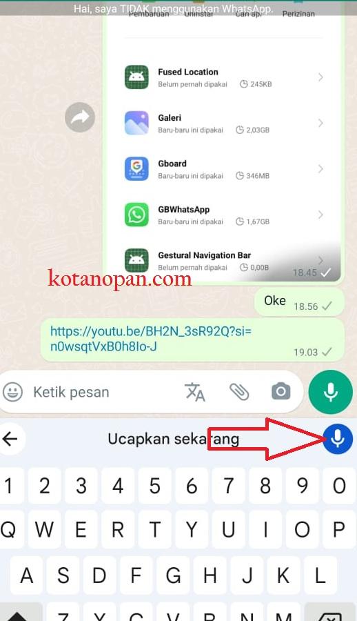 Cara menulis Mengirim Pesan WhatsApp Tanpa Mengetik Pada Android