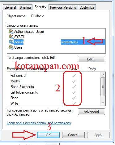 Memperbaiki Folder Access Denied Windows 11 berikan izin
