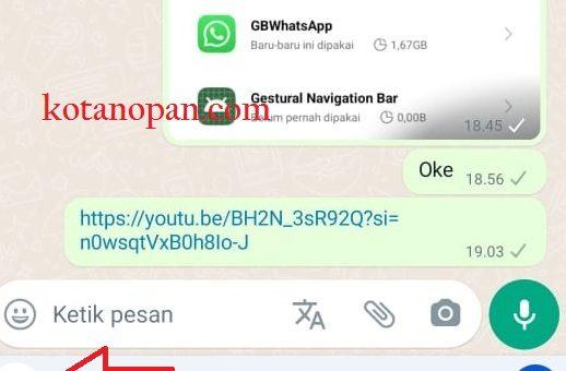membatalkan menulis Mengirim Pesan WhatsApp Tanpa Mengetik