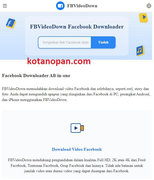 Cara Download Video Facebook Tanpa Aplikasi Mudah Efektif FBdown