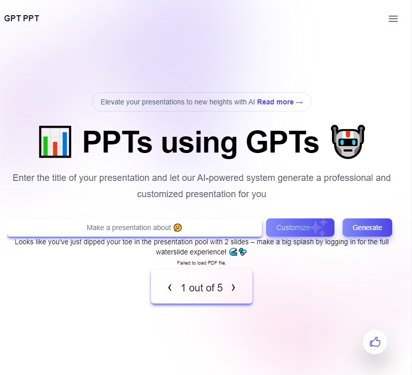 Rekomendasi Program AI untuk Membuat Slide PPT Presentasi Mudah (gptppt.ai)
