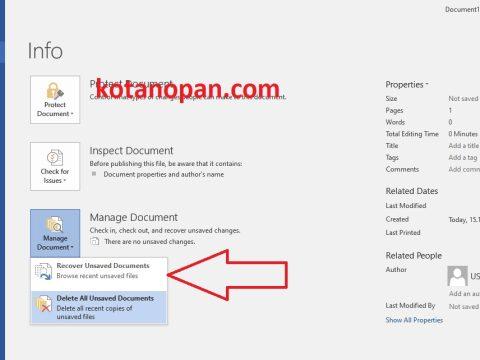 Cara Kembalikan Word yang belum disimpan Dengan Mudah efektif