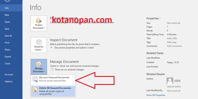 Cara Kembalikan Word yang belum disimpan Dengan Mudah efektif