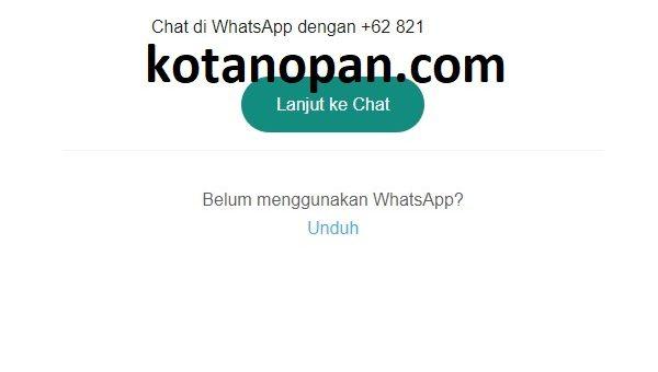 Cara kirim Pesan WhatsApp Tanpa Menyimpan Nomor Penerima
