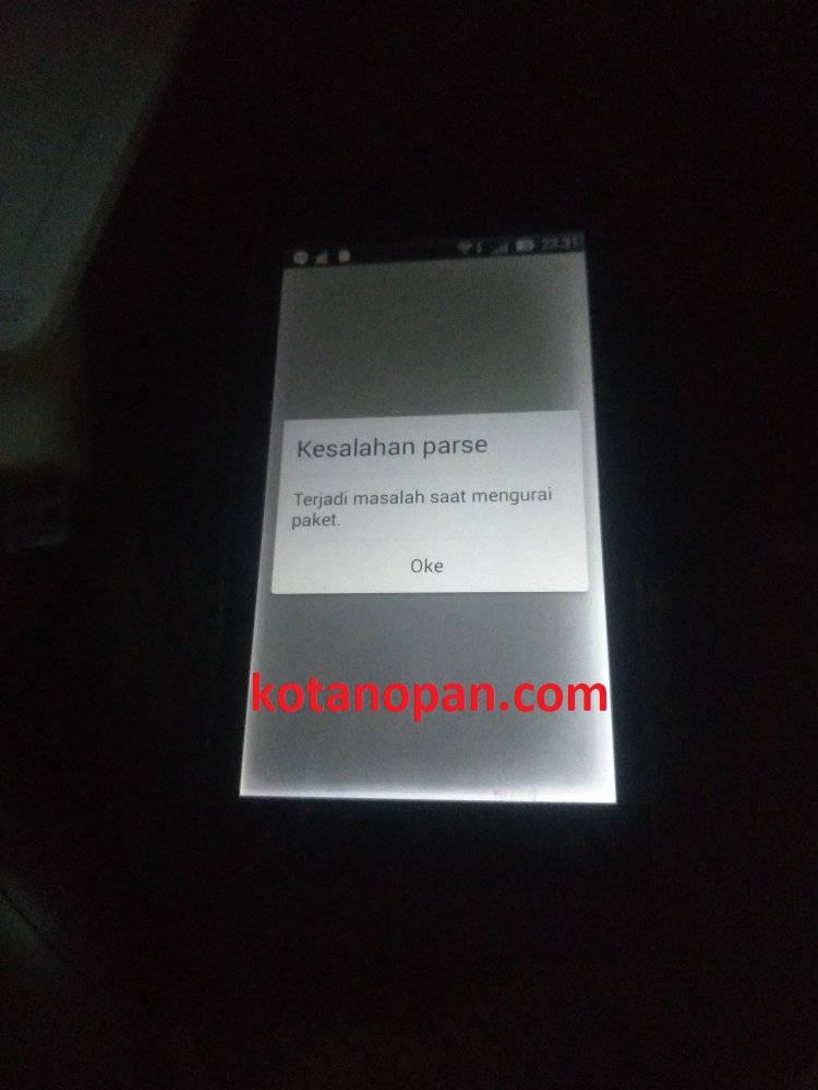 Solusi Android kesalahan parse terjadi masalah saat mengurai paket