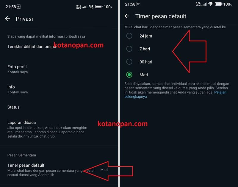 Cara Aktifkan Pesan Berwaktu di WhatsApp Otomatis dihapus